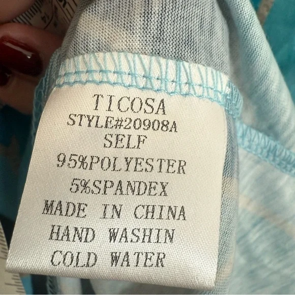 NWT Neezeelee s Color Block Casual Tunics Collar Long Sleeve V Neck Blouse - Picture 9 of 9